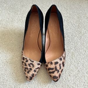Madewell leopard and black heels